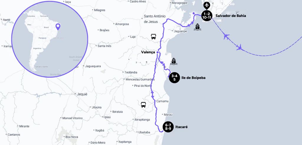 Circuit au Brésil : Salvador et la côte atlantique